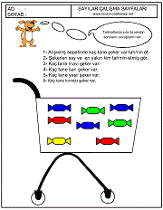 birinci sınıflar için sayı çalışma sayfaları